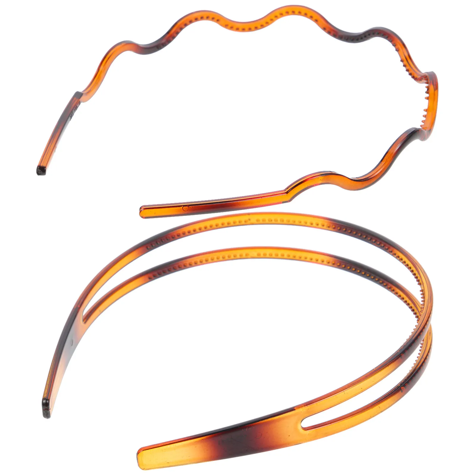 

Набор из 2 женских тонких повязок для волос с зубчиками, нескользящие, для макияжа, умывания, тренировок, аксессуары для волос для девушек