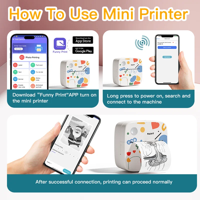DOLEWA D2 落書きポータブルプリンタ感熱紙ラベルステッカー紙ワイヤレスラベルメーカープリンタ DIY 写真印刷用