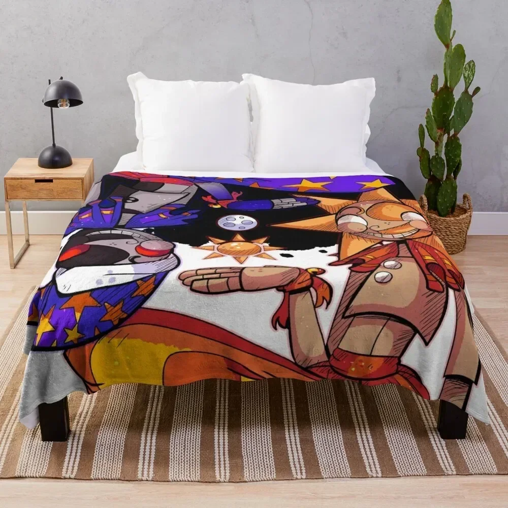 

Sun/Moon Throw Blanket Loose Cute Plaid Blankets