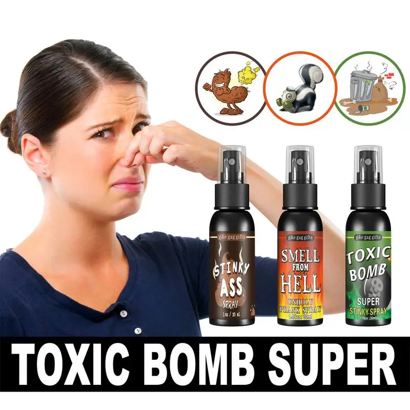 3Pc Krachtige Scheet Spray Hilarische Stink Prank Spray Stinky Joke Toy Vloeibare Scheet Gag Prank Speelgoed Met Niet Giftige Geur Geschenken voor Volwassen