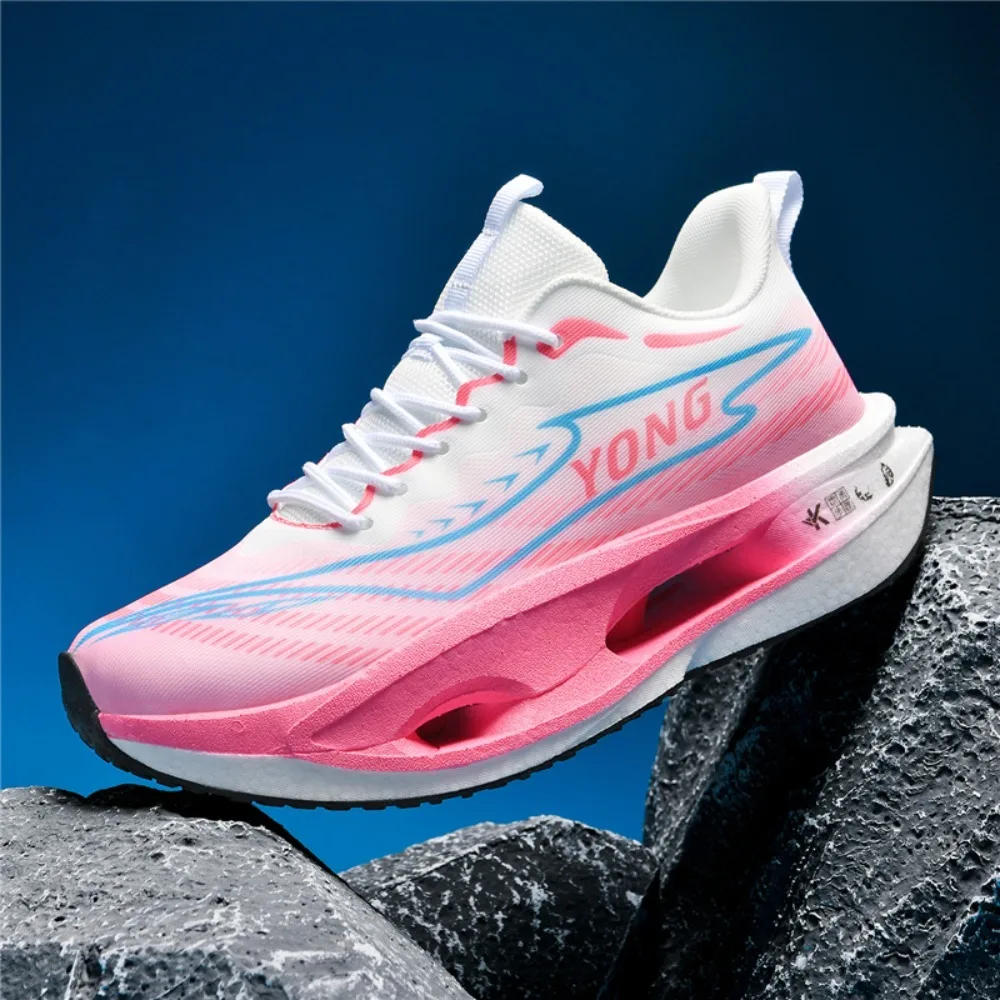 

Running Shoes Man Carbon Plate Marathon Sports Shoes Cushion Breathable Lightweight Women Comfortable Athletic Sneakers