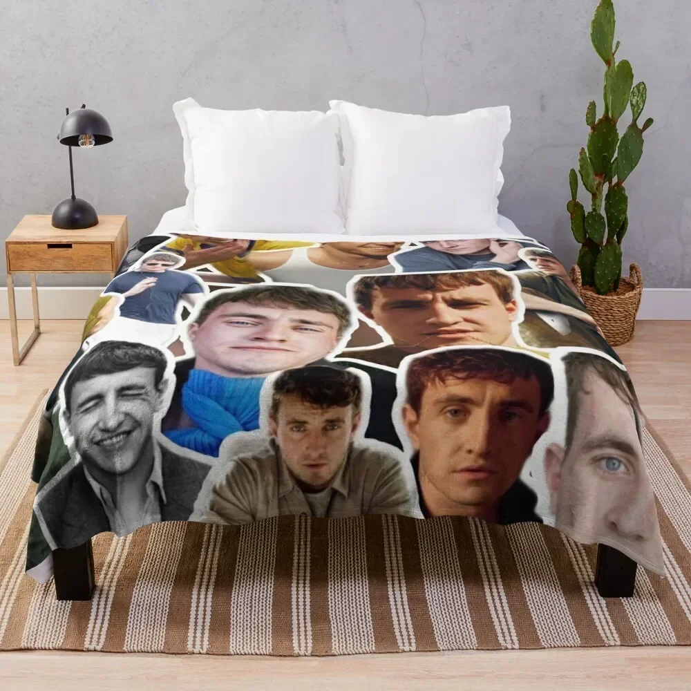 

paul mescal photo collage Throw Blanket Lightweight Warm Blanket for Indoor Outdoor Use