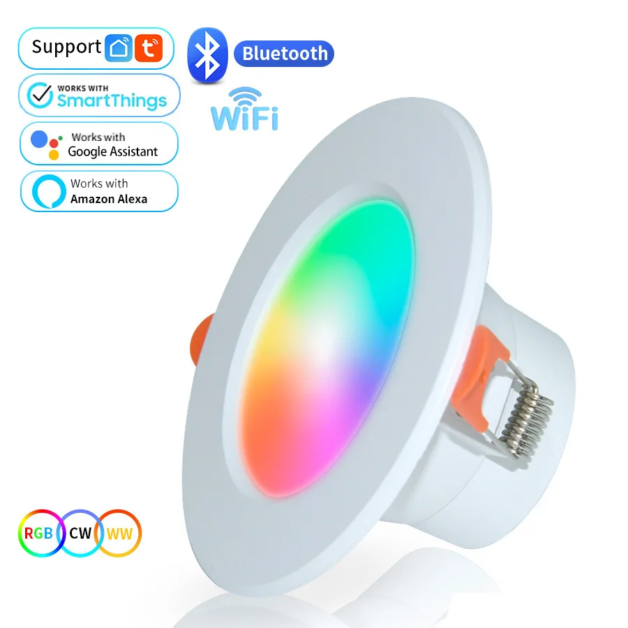 

Новое приложение Tuya 2025 года или приложение Smart Life с поддержкой Smart RGB Downlight с мульти-сценой, затемнением света RGBW и изменением цвета