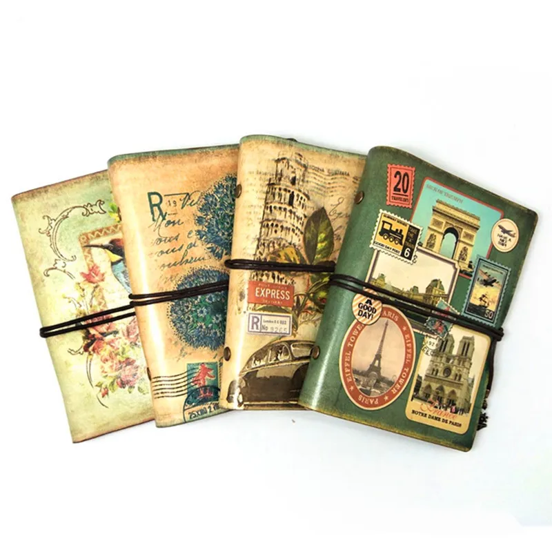 Cuaderno de cuero PU de hojas sueltas Vintage creativo, planificador de papel Kraft retro, cuaderno de bocetos, Agenda, diario de viajero, Agenda 2022