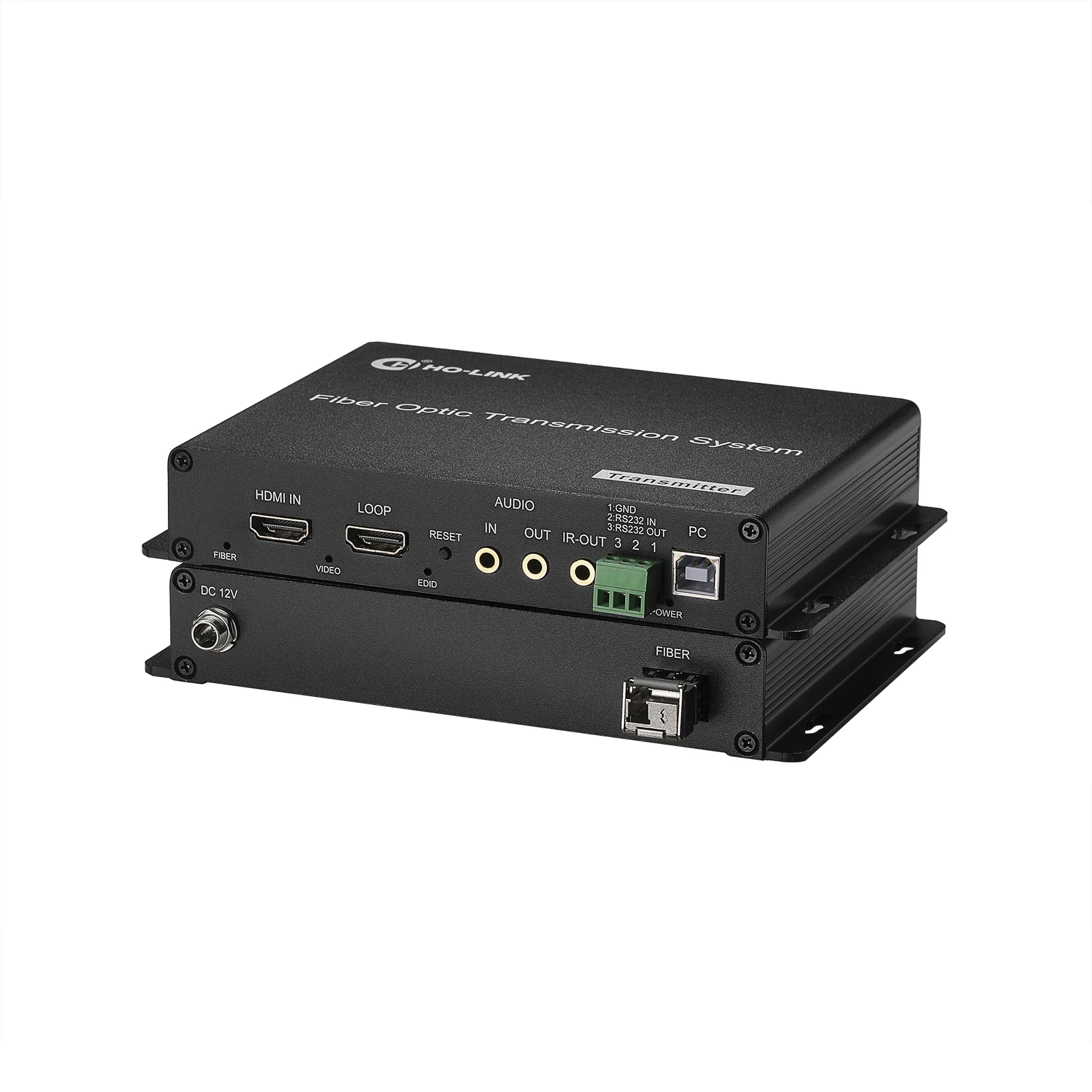 4K@30HZ HDMI to Fiber Optic Converter 20Km HDMI KVM Extender with Loop Out mouse Over LC Optic Fiber Cable