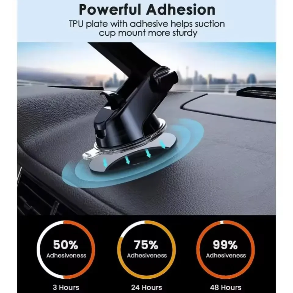 Anti Slip Silicone Suction Dashboard Phone Pad Holder Disc for Curved Car Dash Stand Non Skid Universal Mount view 4