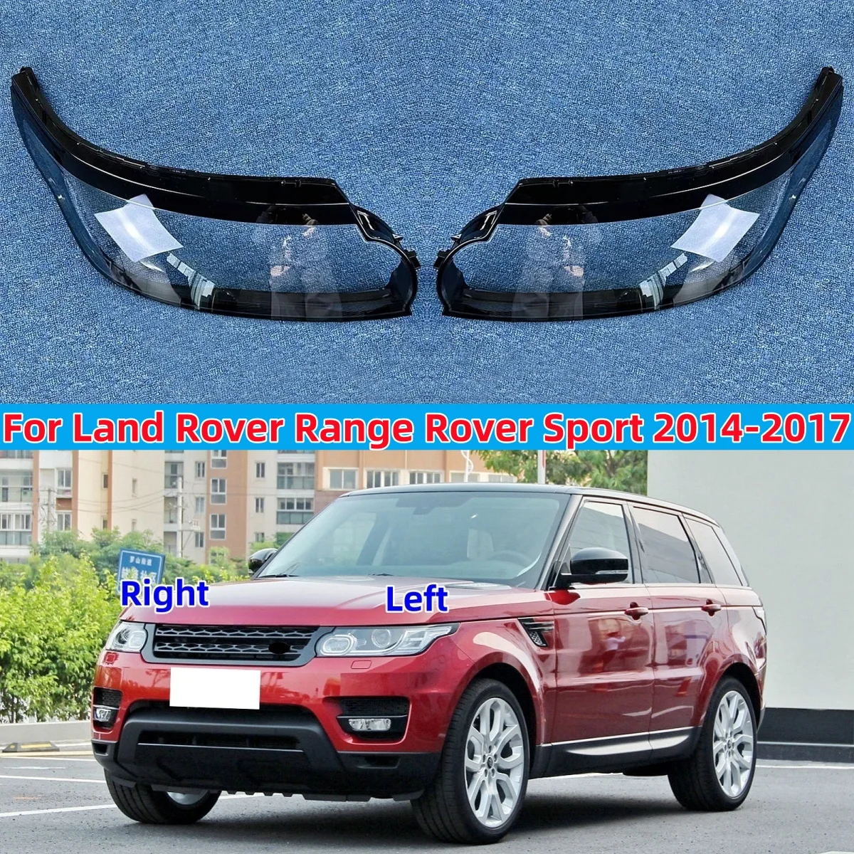 

For Land Rover Range Rover Sport 2014 2015 2016 2017 Auto Light Caps Car Headlight Cover Transparent Lampshade Glass Lens Shell