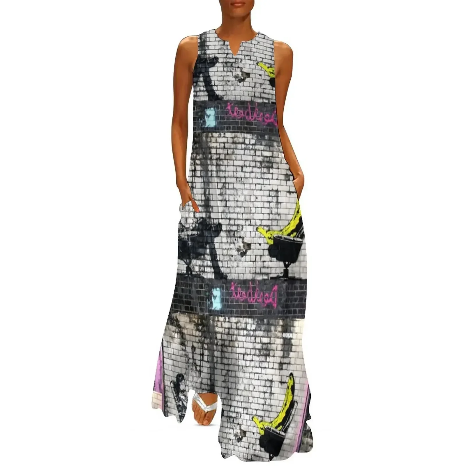 

Banana - Banksy Long Dress fairy dress dresses korean style Female dress