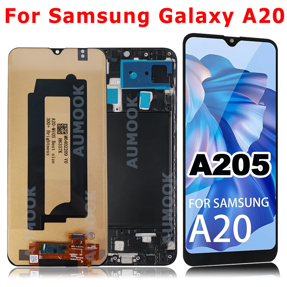 6.4'' For Samsung A20 A205 LCD Display Touch Screen Digitizer Assembly Pantalla for Samsung Galaxy A20 SM-A205F/DS Replacement