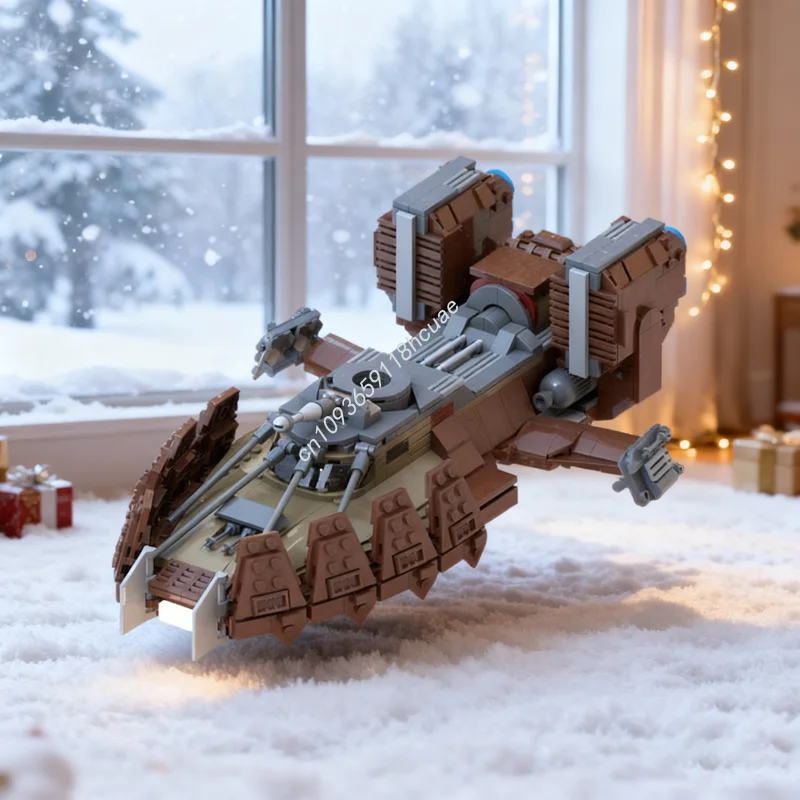 

831 шт. MOC пиратский танк звезда боевая модель строительные блоки строительные рождественские подарки собрать креативная игрушка образовательный кирпич для детей