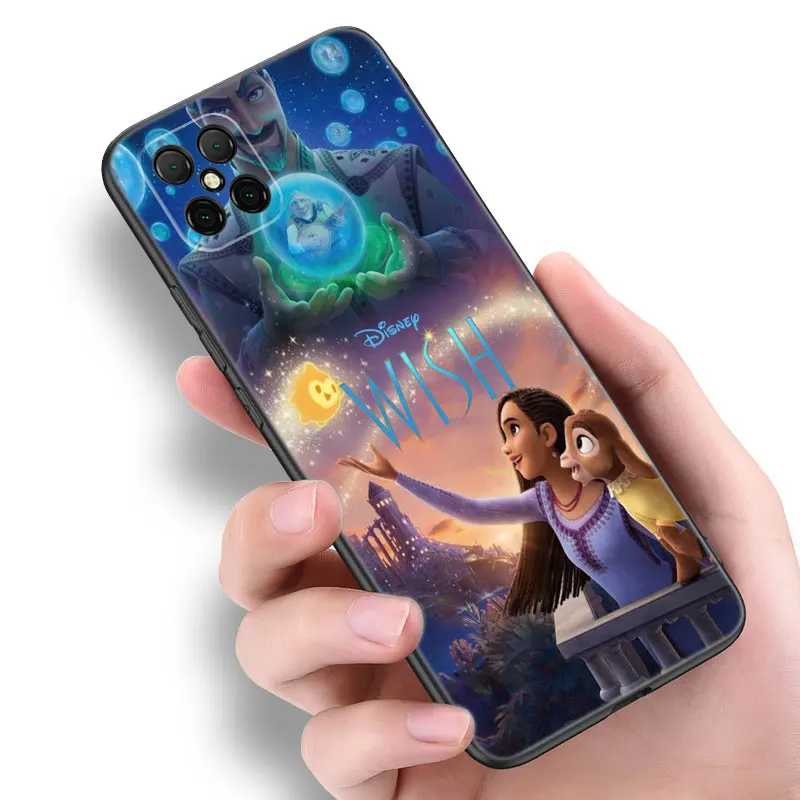 Disney The Wish Black Silicone Phone Case For Huawei Nova 11 12 Ultra 9 10 SE Pro 11E 11i 12i Y70 Plus Y60 Y61 Y71 Y72 Y90 Y91