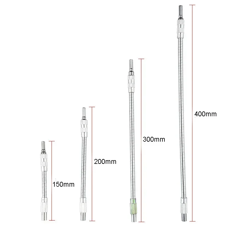 150 200 300 400mm Flexible Shaft Tool Electric Drill Screwdriver Bit Snake Flexible Hose Cardan Shaft Screwdriver Bit Extend Rod