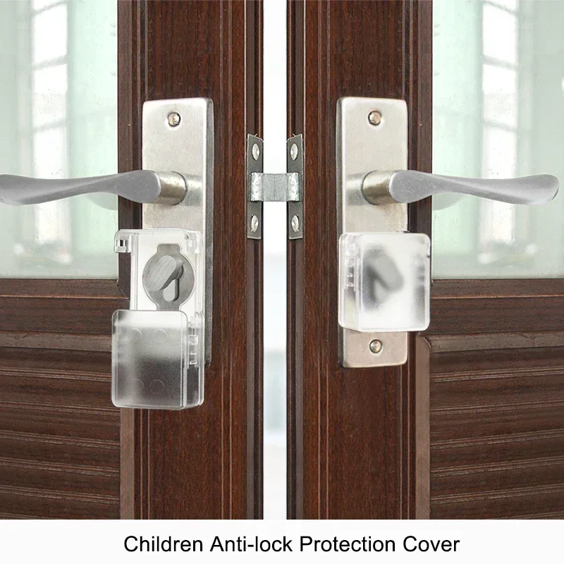 Children Anti-lock Protection Cover Security Lock Door Handle Safety Lock Baby Anti-open Protection Locks Baby Safety