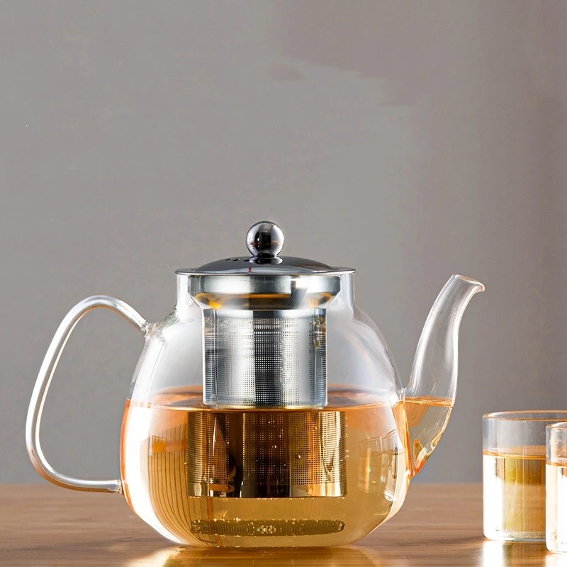 GIANXI 1000ML Transparent Glass Teapot Household Puer Tea Pot Tools Set Coffee And Tea Tableware Filterable Handle Kettle