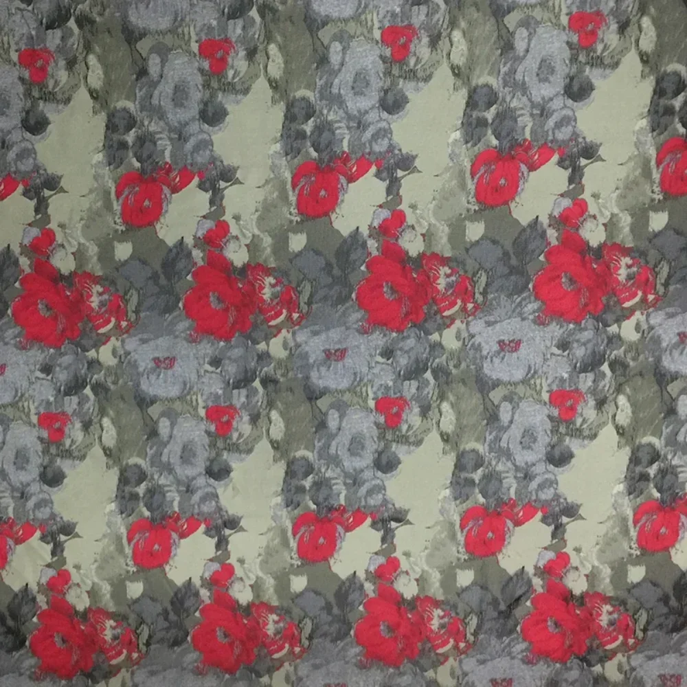 

Окрашенный распылением пион жаккардовая парчовая ткань весна-лето костюм платье дизайн одежды швейная ткань модная оптовая продажа на метр