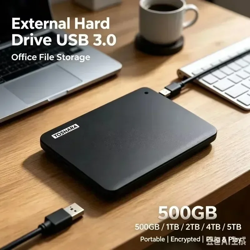 Portable Hard Drive A3 SSD  2TB 4TB SSD Black External Hard Drive USB 3.0 for Gaming Console Office Gift
