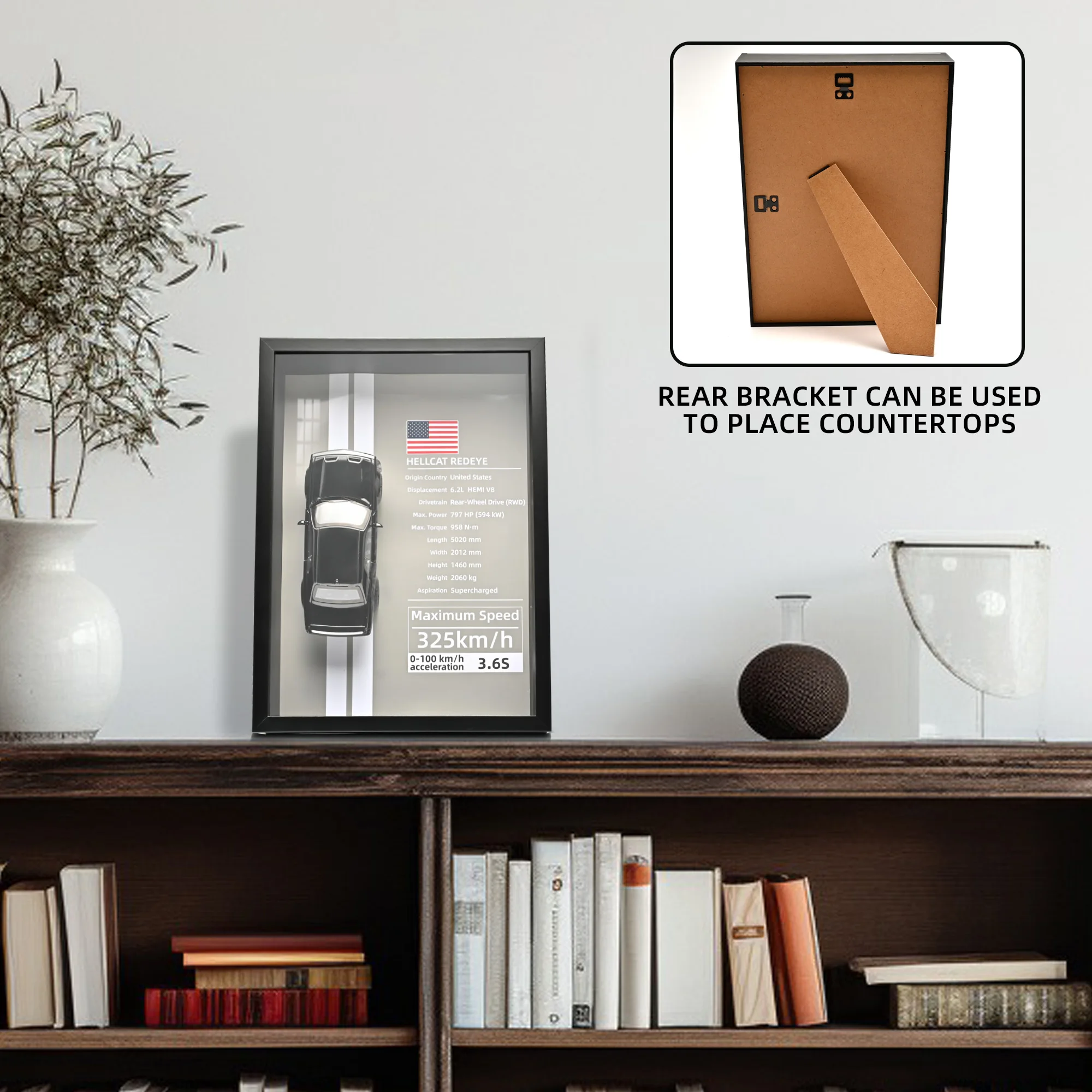 1:32 Alloy Simulation Car Model 3d Three-dimensional Hanging Painting Collection Ornaments Living Room Decoration Painting