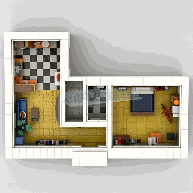2315PCS Modern Apartment Building Blocks MOC Creative Street View Model Custom Puzzle Architecture DIY Assembly Educational Toy