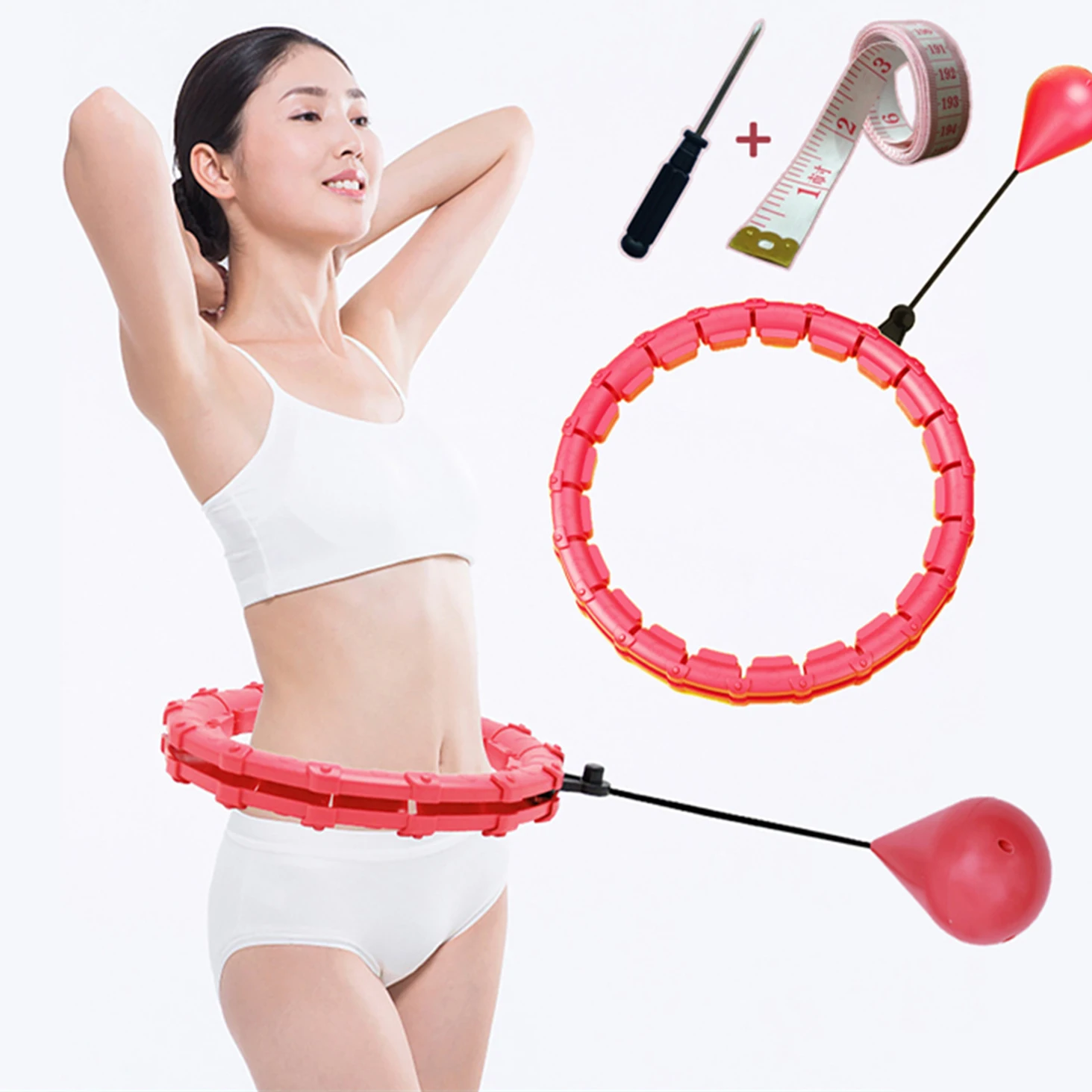 24-32 Sections Fitness Smart Sport Hoop Adjustable Thin Waist Exercise Gym Circle Ring Fitness Equipment Waist Easy weight loss