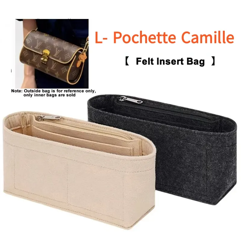

Фетровая вставка-органайзер для кошелька, сумка-тоут, внутренняя сумка для Pochette, сумка-цепочка Camille