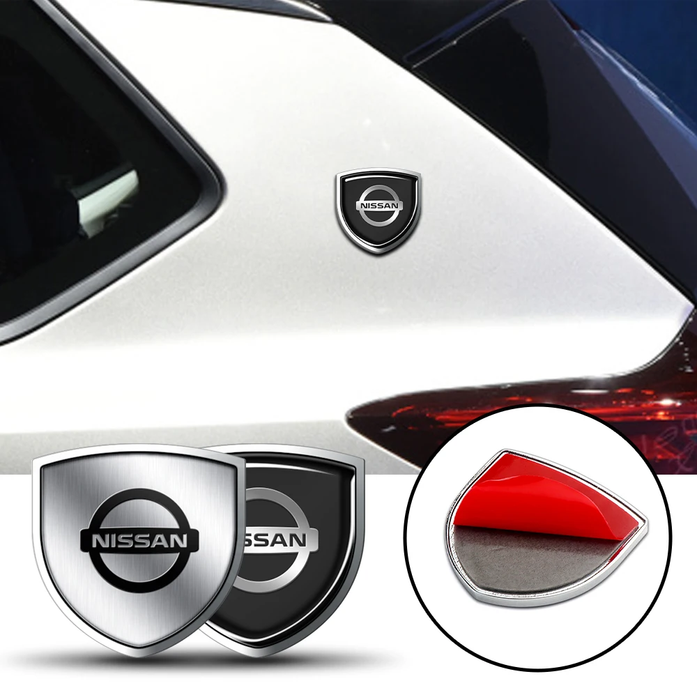 Car Metal Sticker Custom Shield Car Rear Trunk Shield Emblem Badge Sticker Accessories For Nissan Nismo Juke Qashqai Patrol