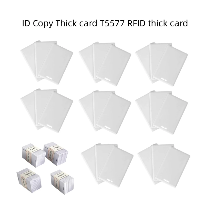 4/2/1 Uds 64 ID T5577 tarjeta en blanco tarjetas con Chip RFID 125Khz copia regrabable clamshell grueso Control de acceso de tarjeta inteligente caliente