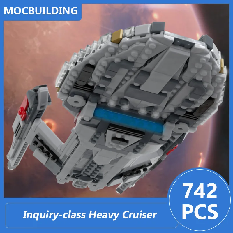 Inquiry-class Heavy Cruiser Model Moc Building Blocks Diy Assemble Bricks Space Series Educational Creative Toys Gifts 742PCS