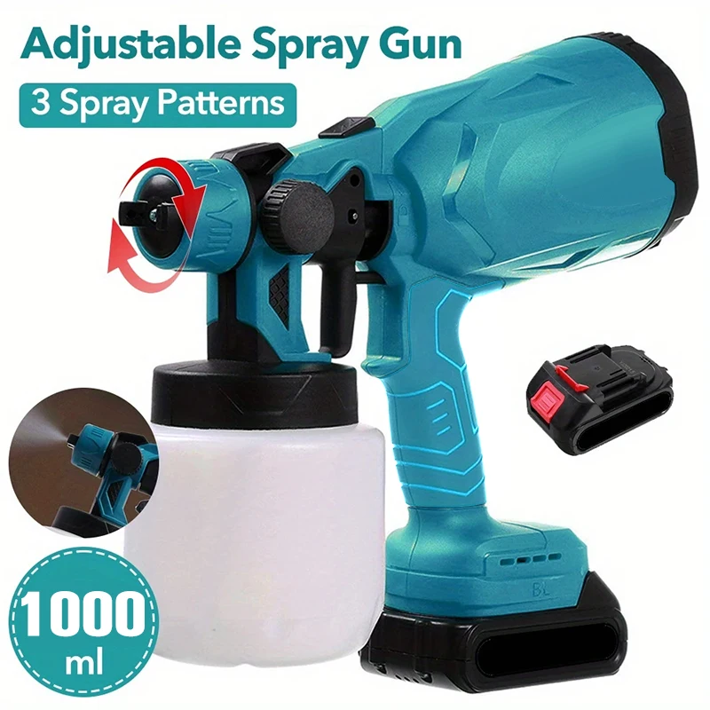 2 Battery Type High Performance Wireless Painting Machine - Electric Airless Spray Can, with Long-lasting Power, Easy to Clean