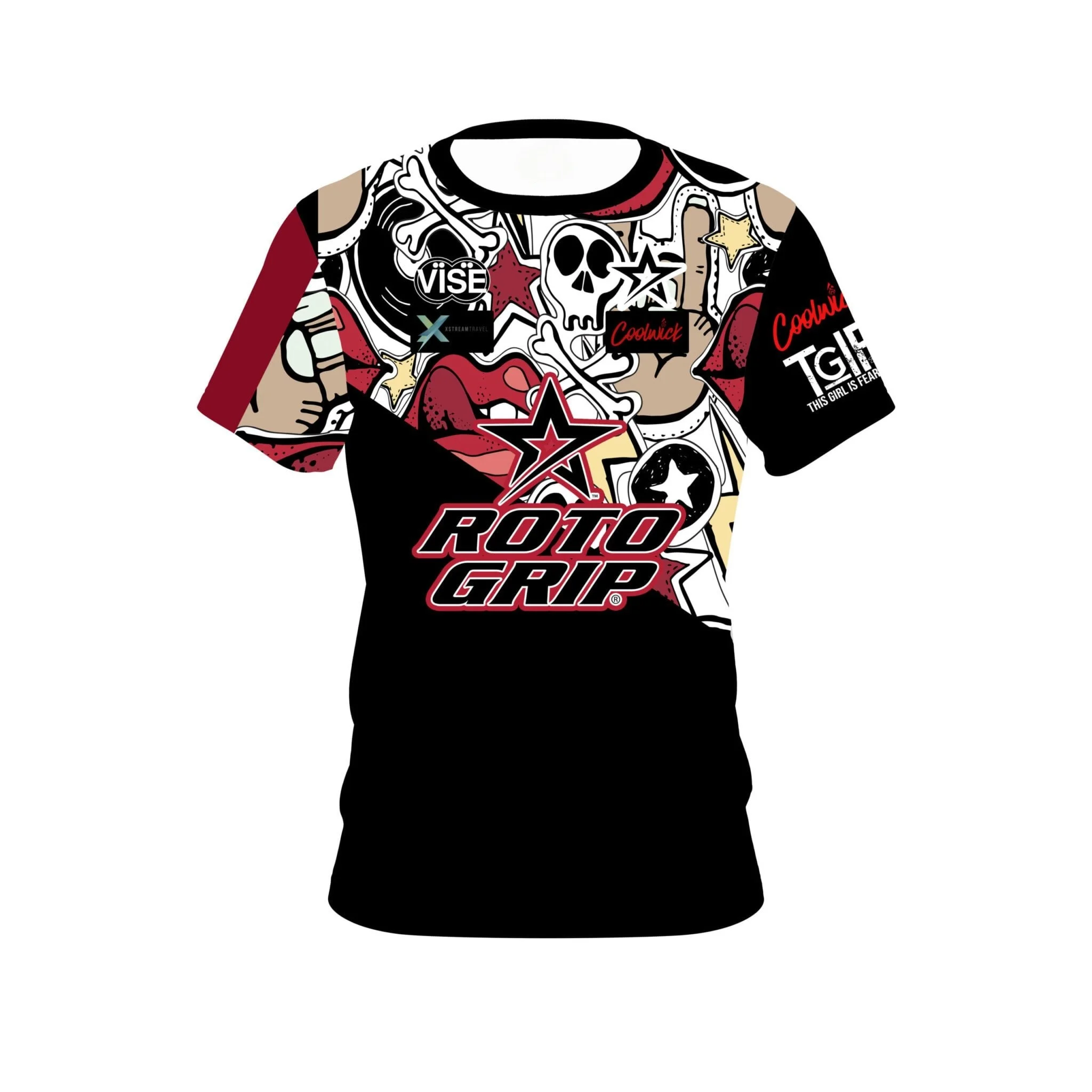 New Men Roto Grip Gradient Star Full Print Bowling Shirt Short Sleeve Performance Sports T-shirt Women's Casual  - Parent Child