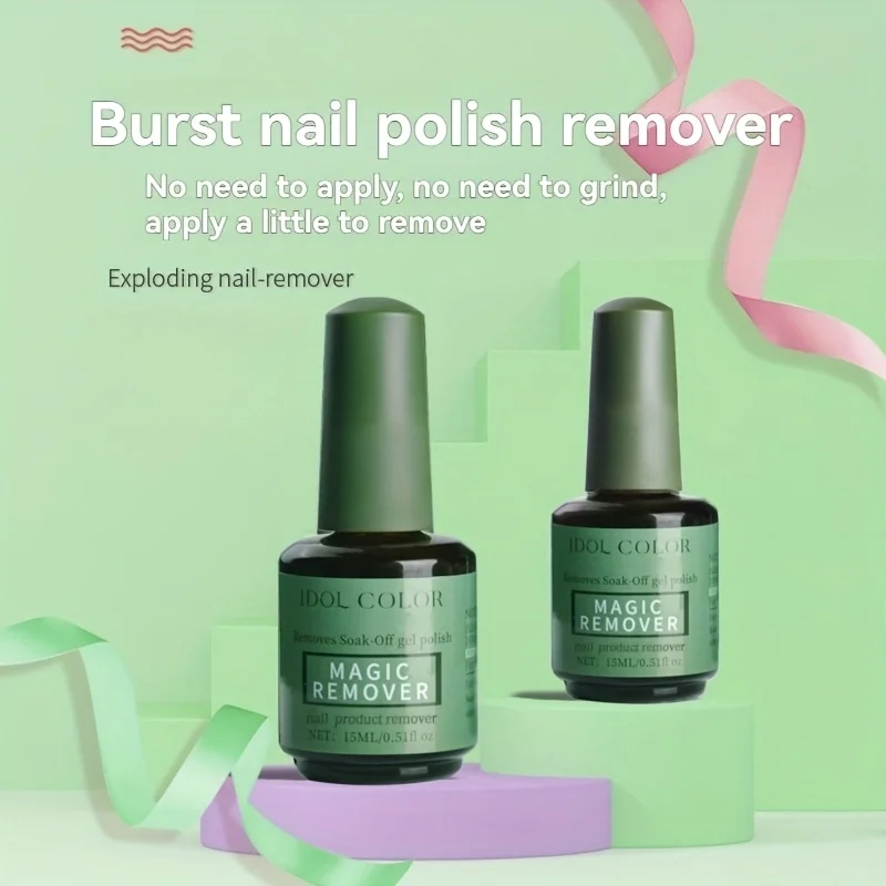 

3pcs Set Gel Nail Polish Remover, Quickly & Easily Removes Gel Polishes Within 2-3 Minutes, Magic Soak-Off Quick Nail Glue Remov