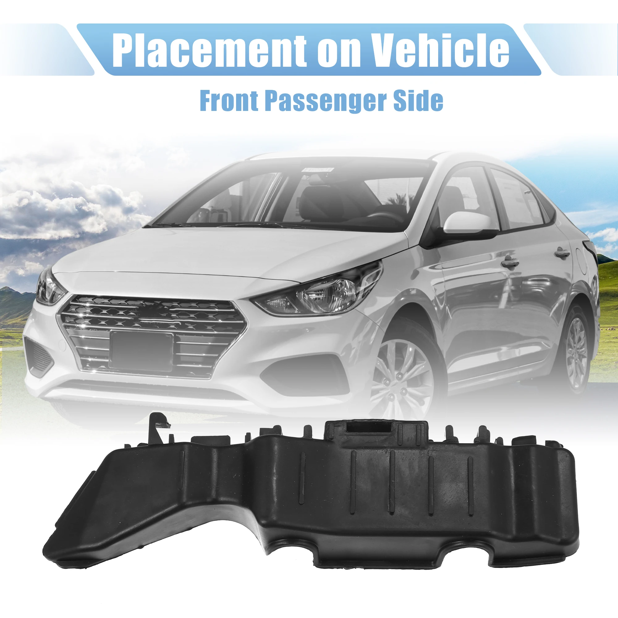 UXCELL 1 Stück Stoßstangenhalterung vorne rechts für Hyundai Accent 86514-1R000, Kunststoff, Schwarz