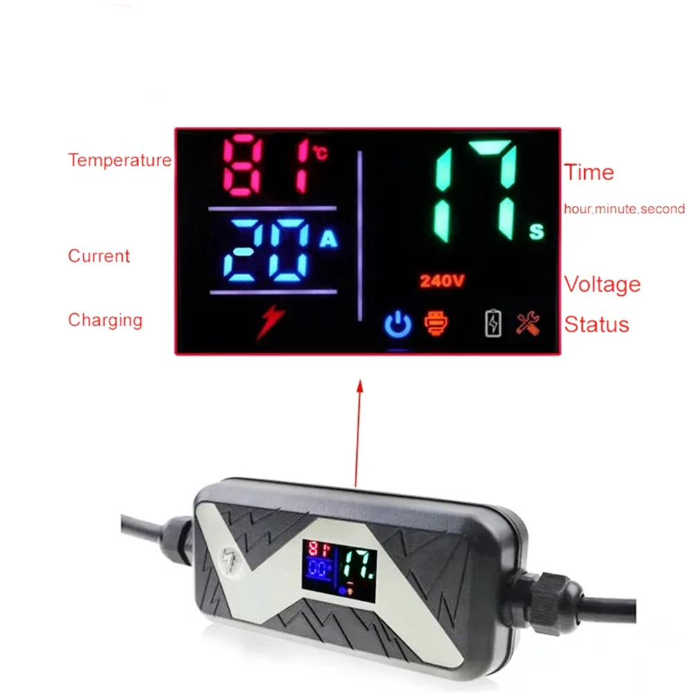 J1772 EV Charger Station ประเภท1ปลั๊ก EU Plug 20A 5M สาย EVSE ประเภท1 EV Charger สำหรับไฟฟ้าอุปกรณ์เสริมสำหรับรถยนต์สำหรับ Ford