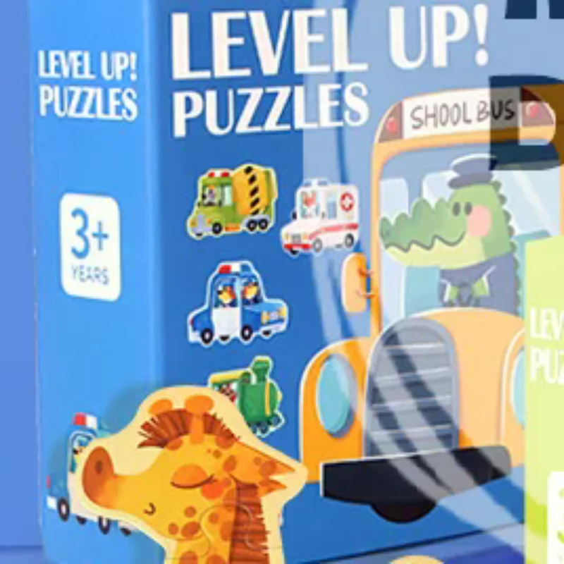 Puzzle di carta Giocattolo per bambini Puzzle di animali del fumetto Gioco di giocattoli educativi precoci Set regalo per bambini