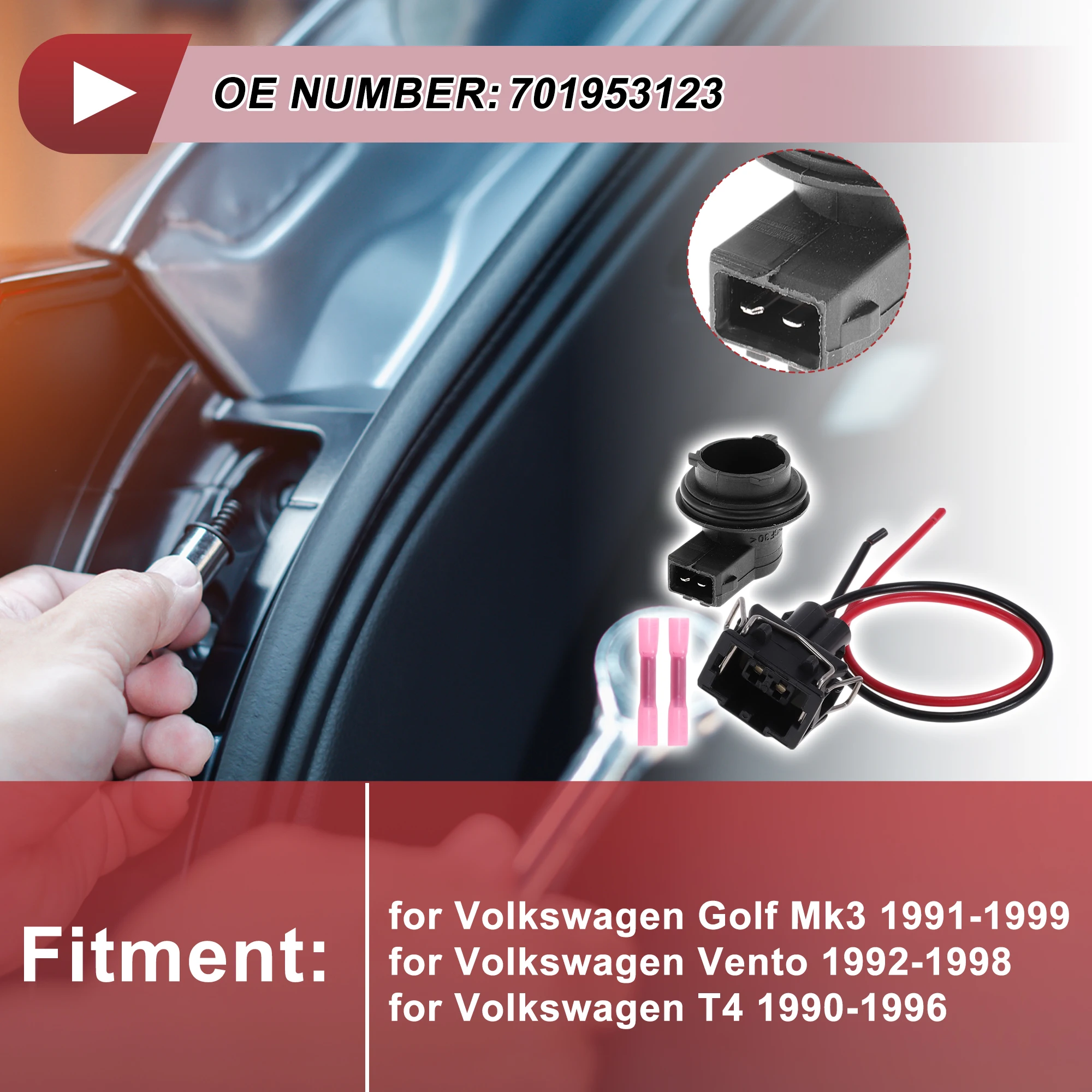 

UXCELL Turn Signal Light Socket Wiring for Volkswagen Golf Mk3 1991-1999 No.701953123