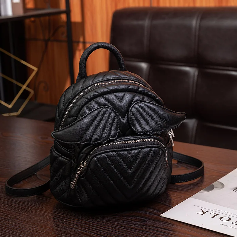 

Женский мини-рюкзак — модный стиль интернет-знаменитостей, дизайн с маленьким крыльями High Sense, модная маленькая сумка, подходит для повседневной одежды