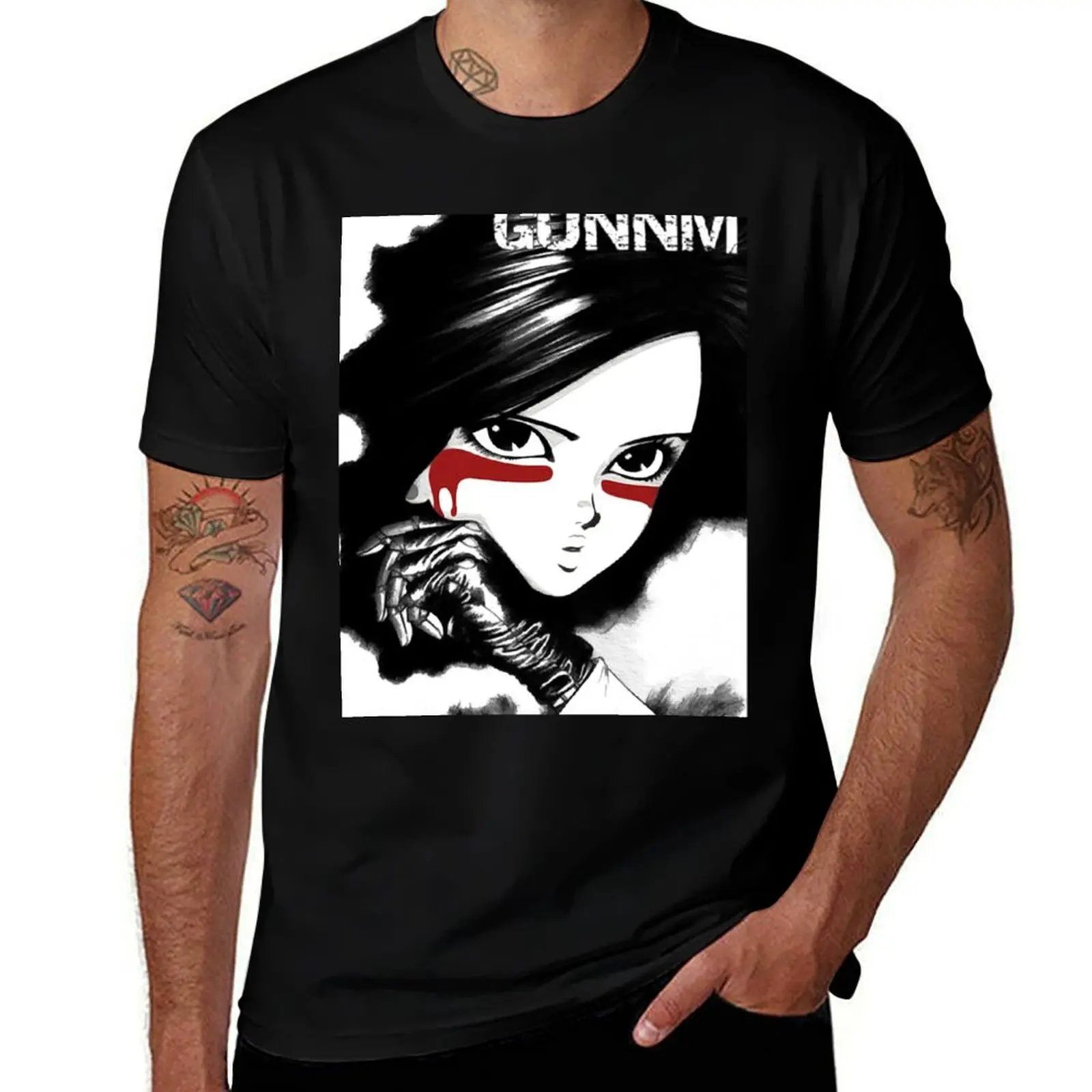 Gunnm - Gally - Alita: Battle Angel (White) T-Shirt Summer Holiday Casual Tee T-Shirt