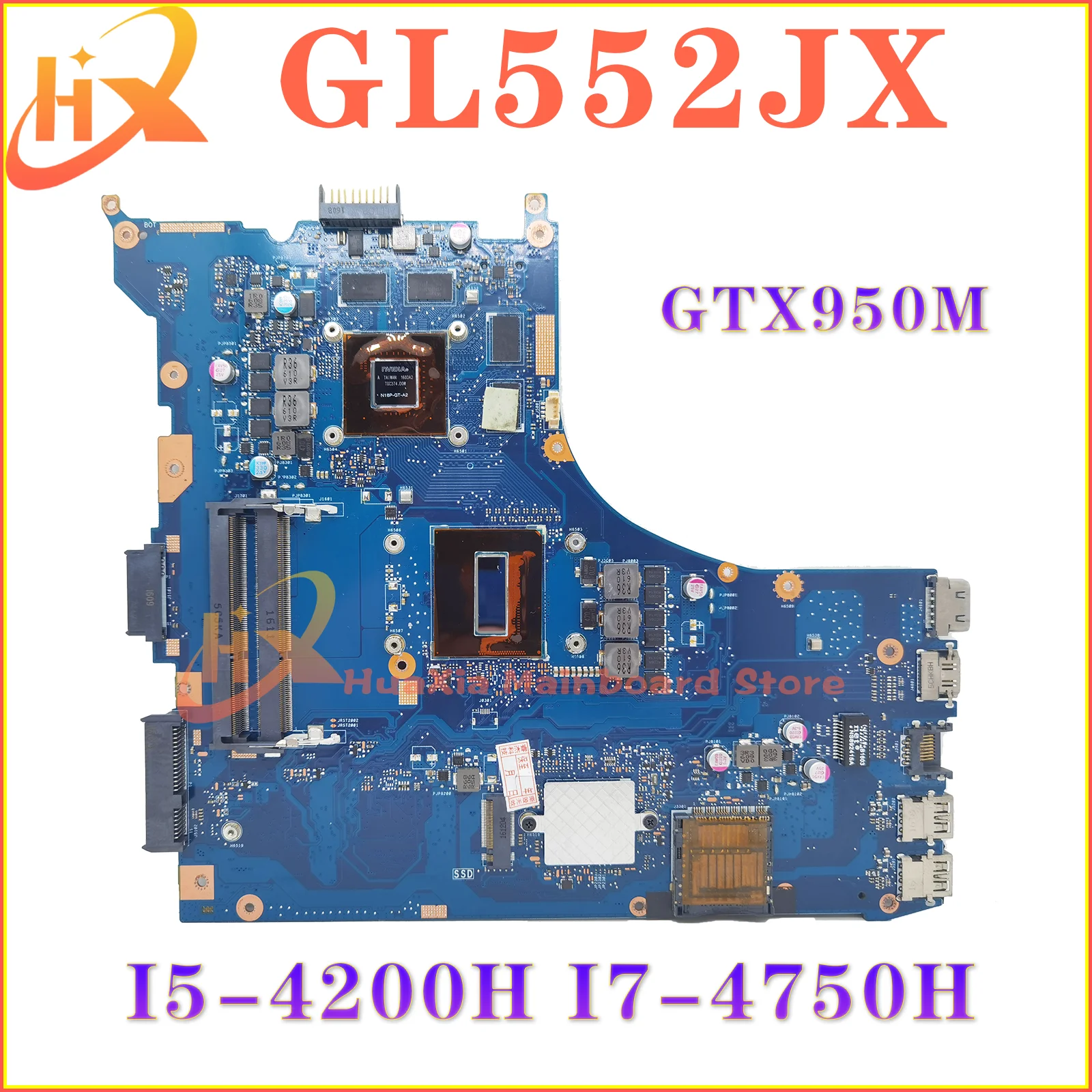 

GL552JX Laptop Motherboard For ASUS ROG ZX50J PX-PLUS GL552J GL552 ZX50JX I5-4200H I7-4750H I7-4710H GTX950M Mainboard 100% Work