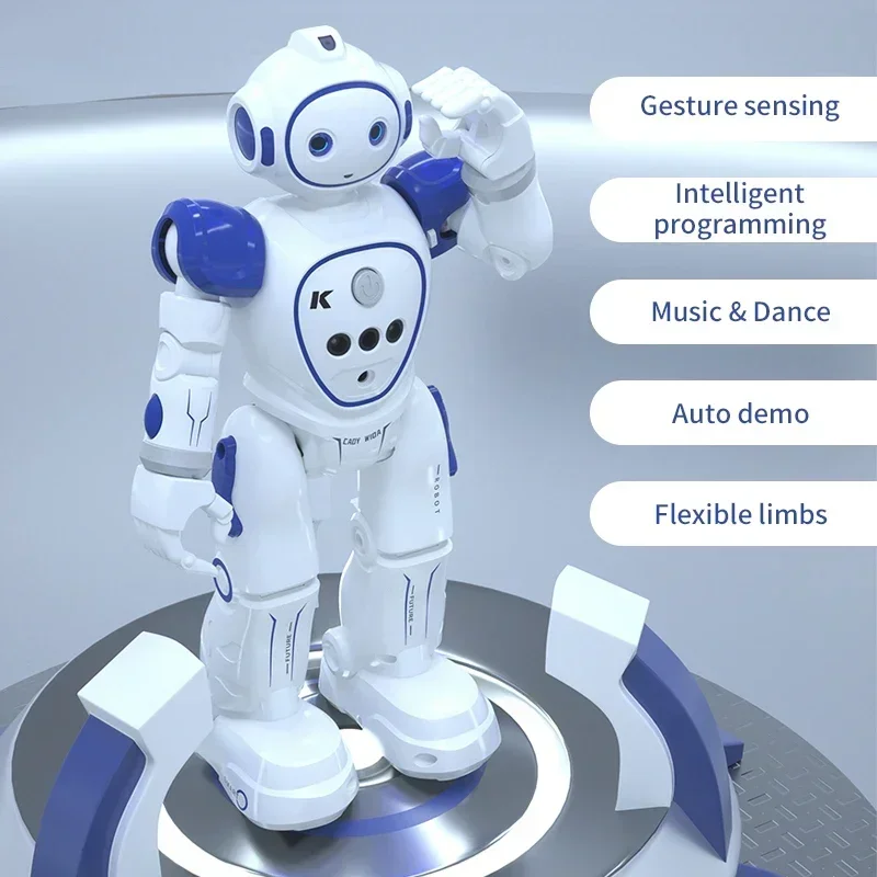 VEVOR Robot RC Programable Con Control Por Gestos – Camina, Canta Y Baila, Con Detección De Obstáculos, Carga USB-C Y 50 Movimientos Programables, Para Niños De 3 A 12 Años