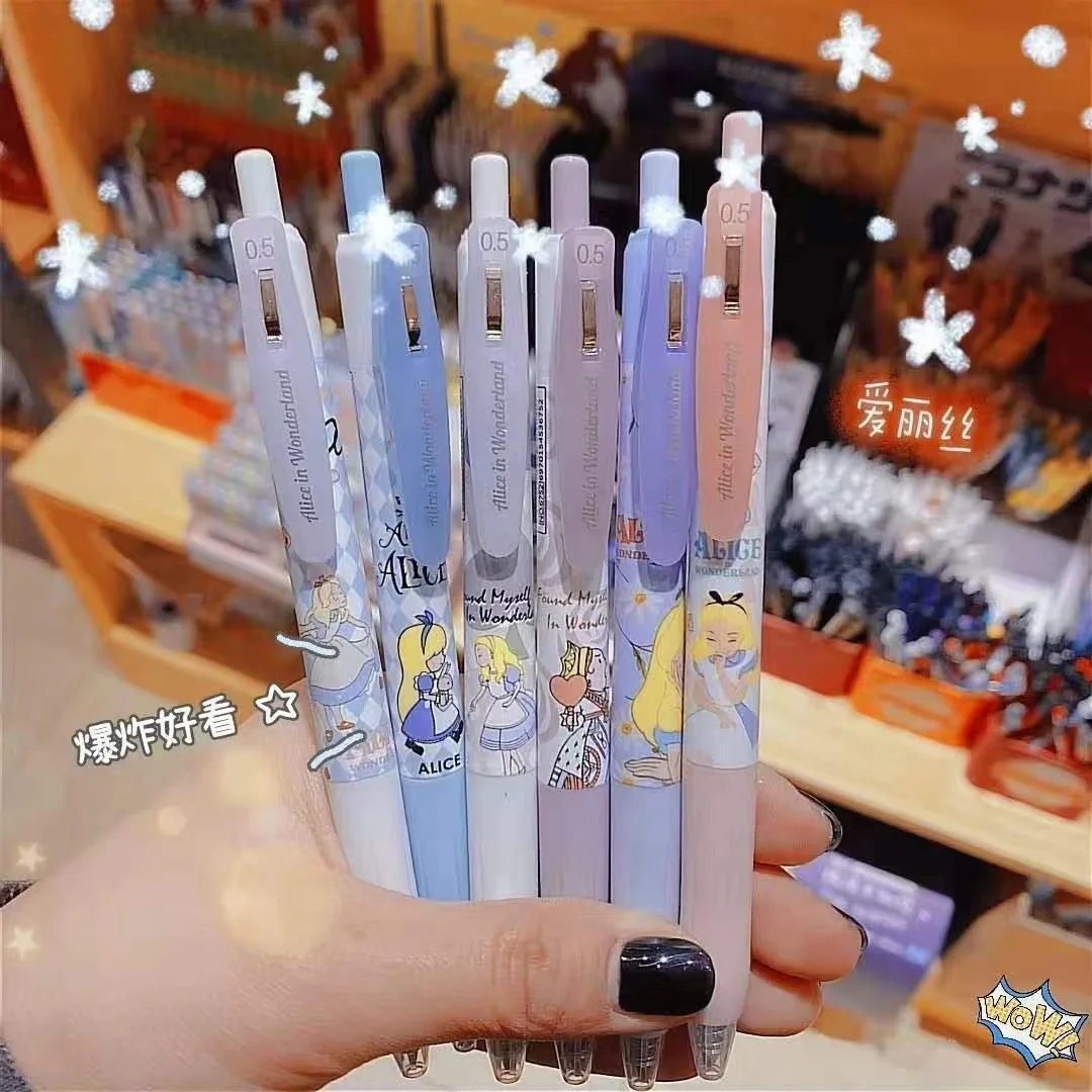 5PCS Disney Alice series Roaming in Wonderland limited edition gel pen students use press signature pen cute school supplies