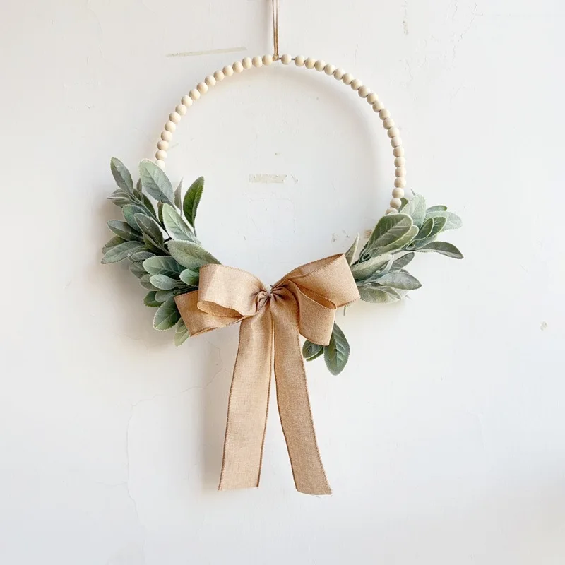 Ins Aesthetic Realistic Flower Wreath | Rattan Wall Hanging Decor