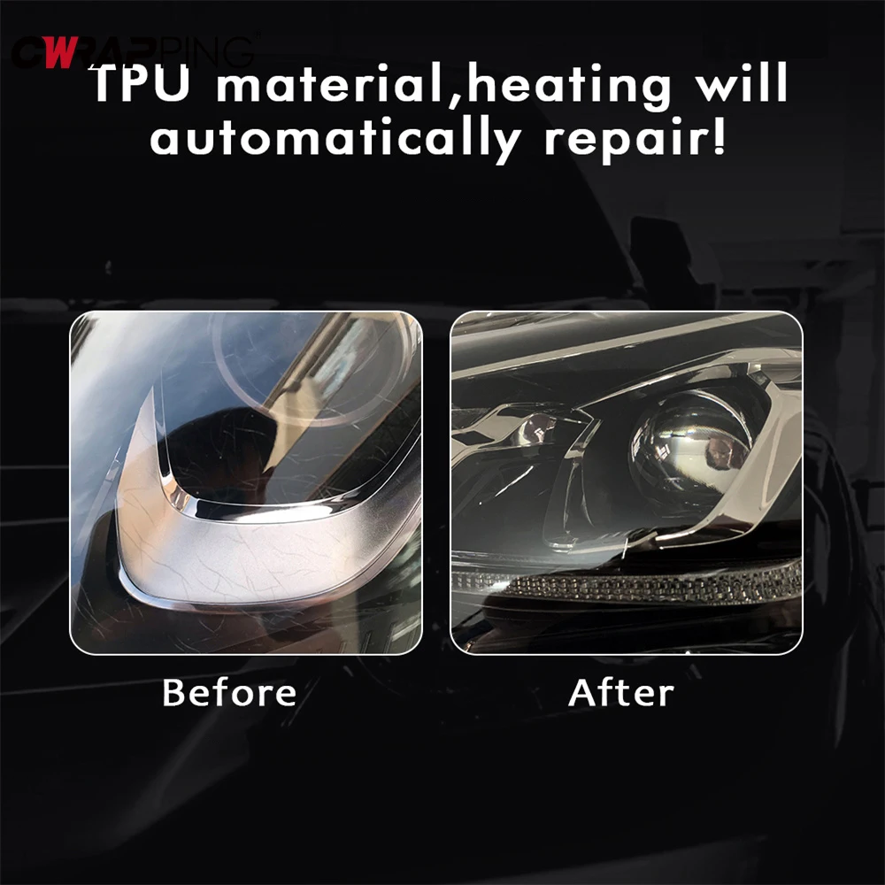 

TPU Car Headlight Protection Film Anti-scratch for Car Headlight Film Automotive Fog Lamp Detailing Maintenance Car Accessories