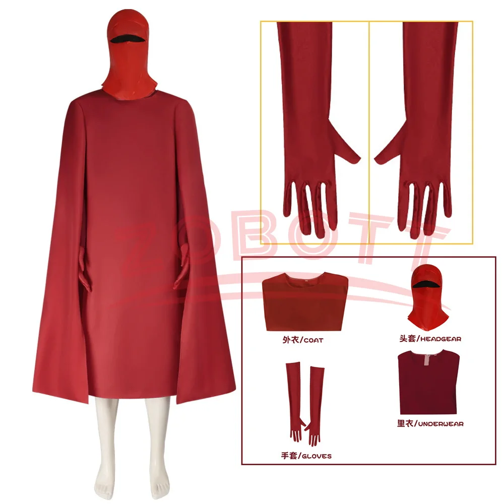 

Revenge of Sith Cosplay Costume Emperor Royal Guard Red Robe Cloak Halloween Uniform Outfit Cosplay Costume Customize