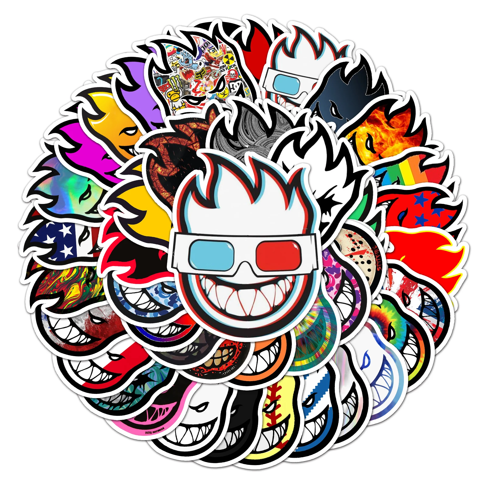 

50pc Colorful Little Fire Man Series Cartoon Cute Graffiti Stickers Suitcase Laptop Skateboard Personalized Stickers