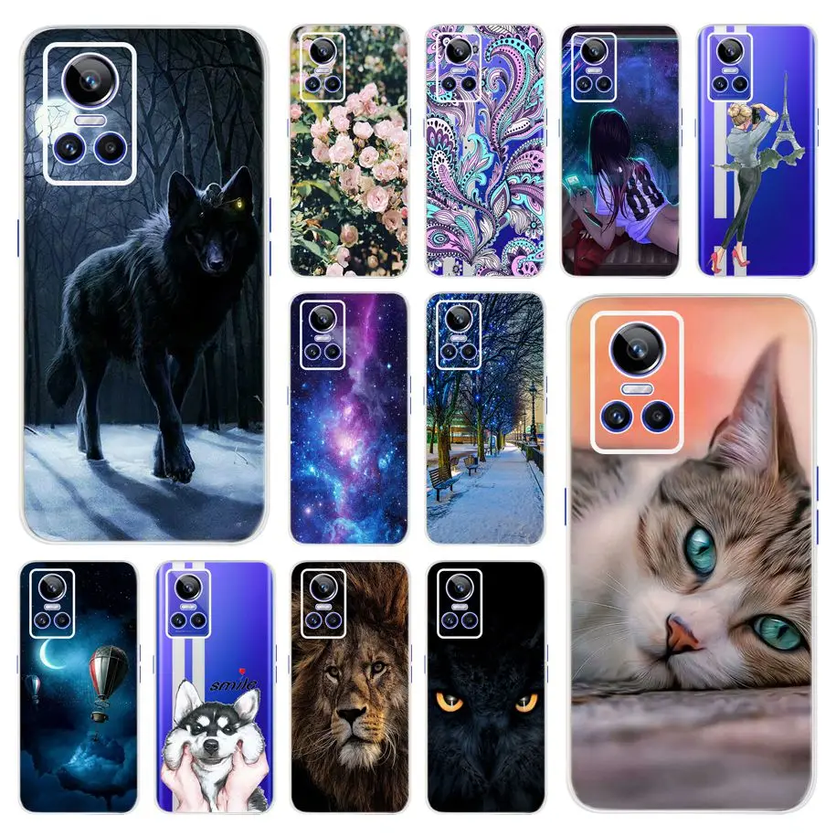 For Realme GT Neo3 Case Cover For Realme GT Neo 3 150W Bumper Soft Lovely Cat Wolf Silicone Phone Funda For Realme GT Neo3 Coque