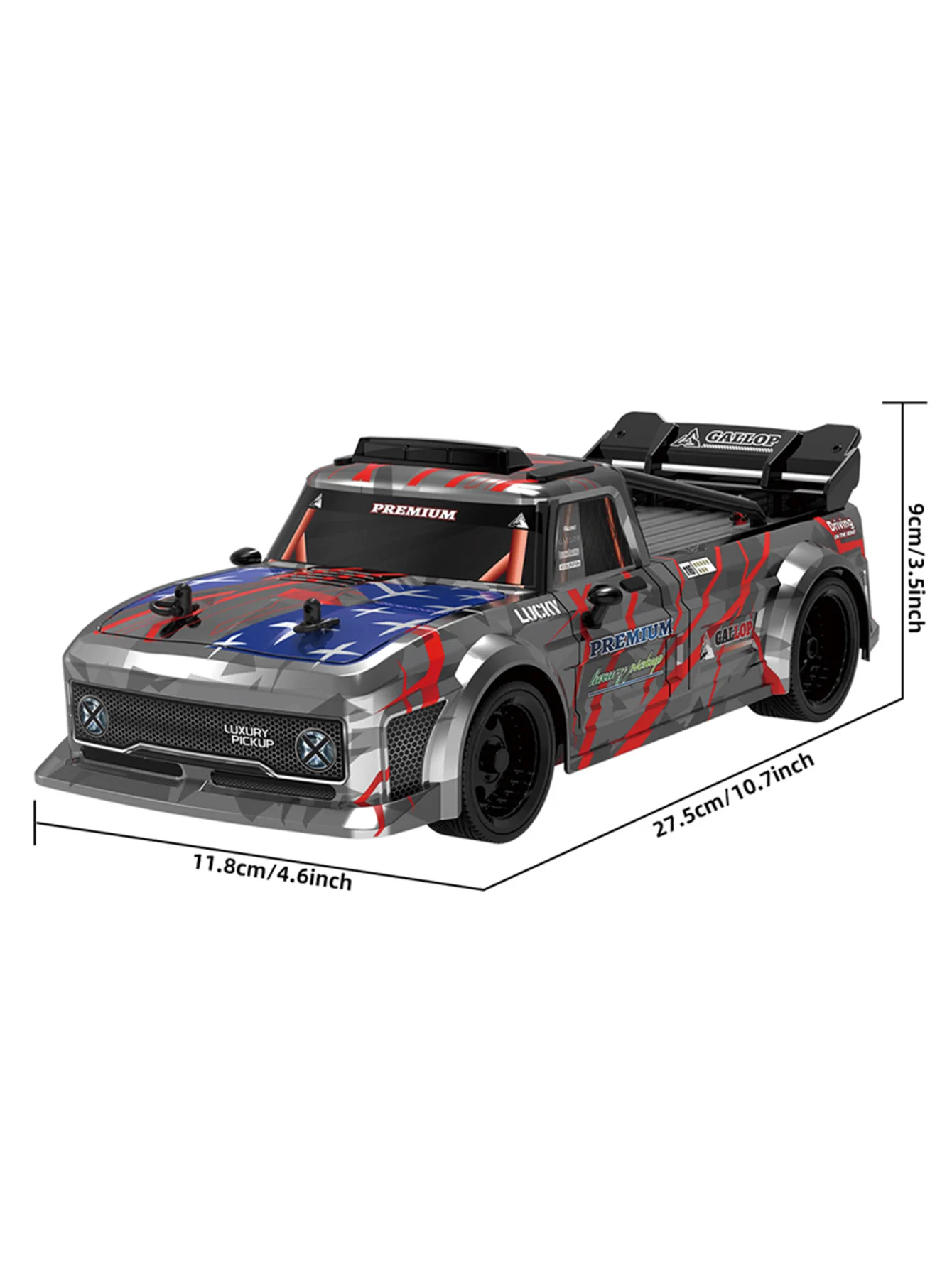 1:16Pvc Racing RC Car 2.4Ghz Racing Offroad Toy Racing Cars Birthday Gifts for Boys and Girls Aged 6-12