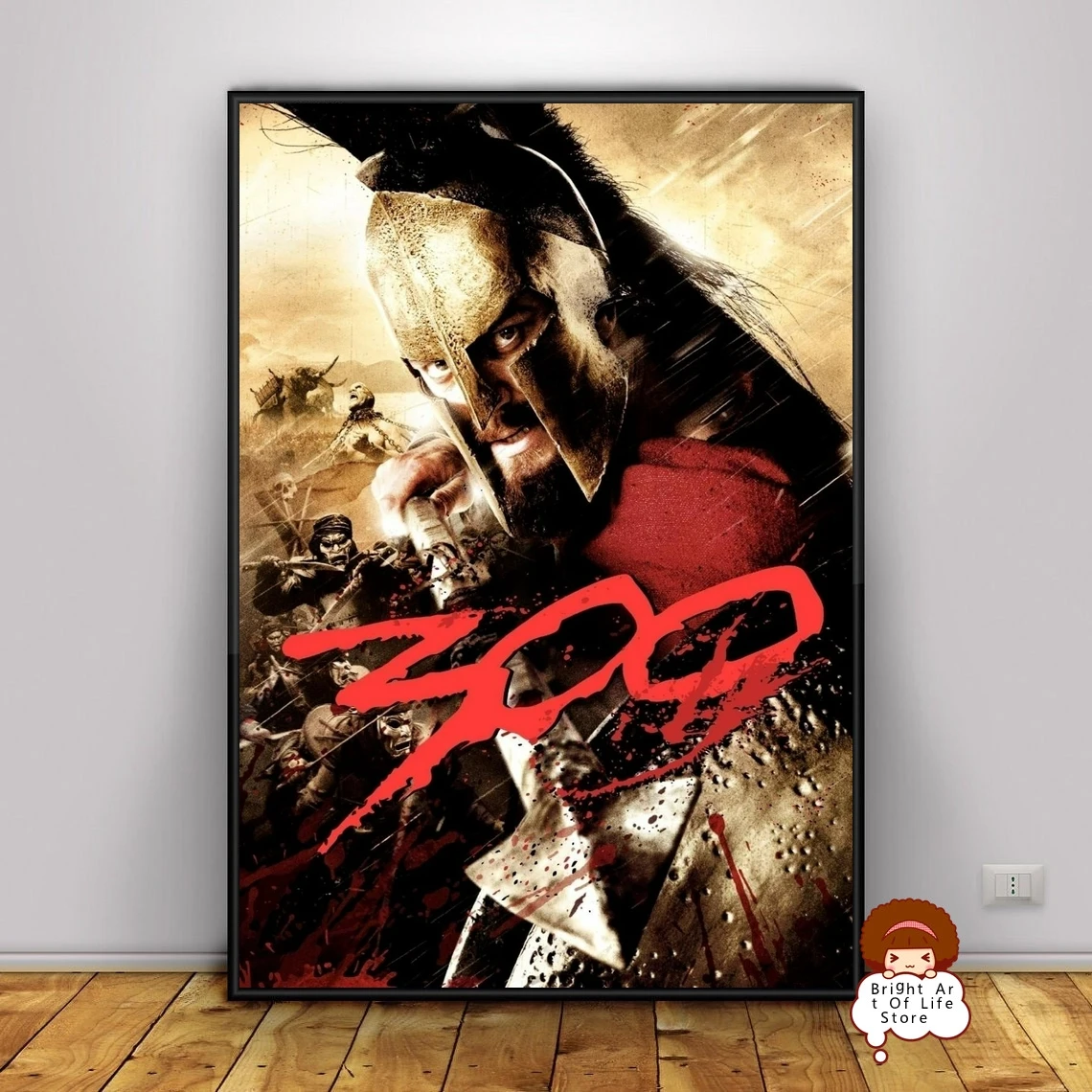 

300 (2007) Movie Poster Classic Art Photo Canvas Print Home Decor Wall Art (Unframed)