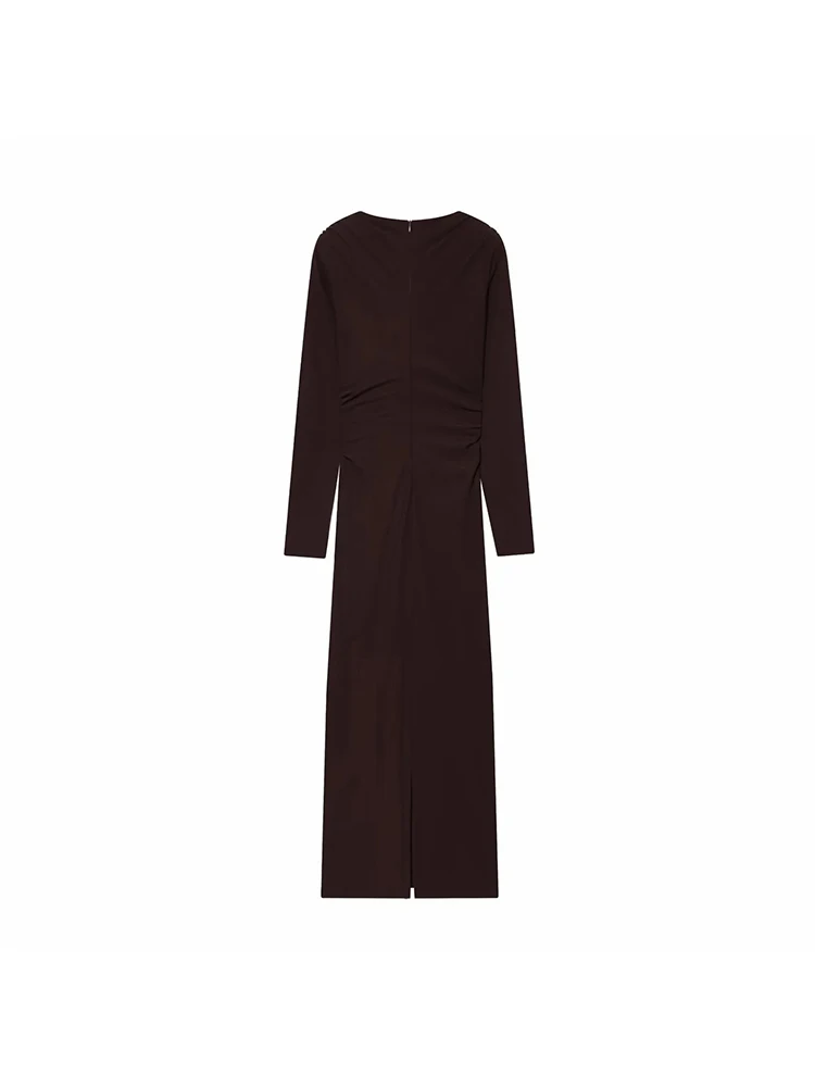 2025 verão sexy chique vestido feminino sólido com decote em v halter sem mangas sem costas vestido longo nova moda vestido feminino