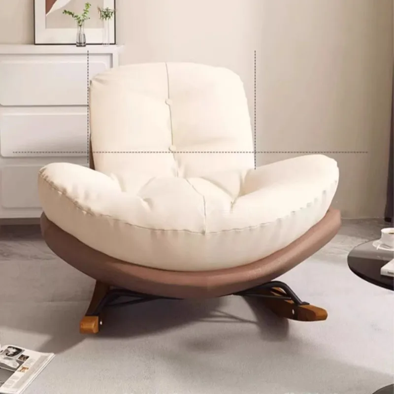 Podnóżek Sypialnia Krzesła do salonu Nowoczesny skandynawski leniwy fotel bujany Sofa rozkładana Fauteuil Salon Designerskie meble Repliki