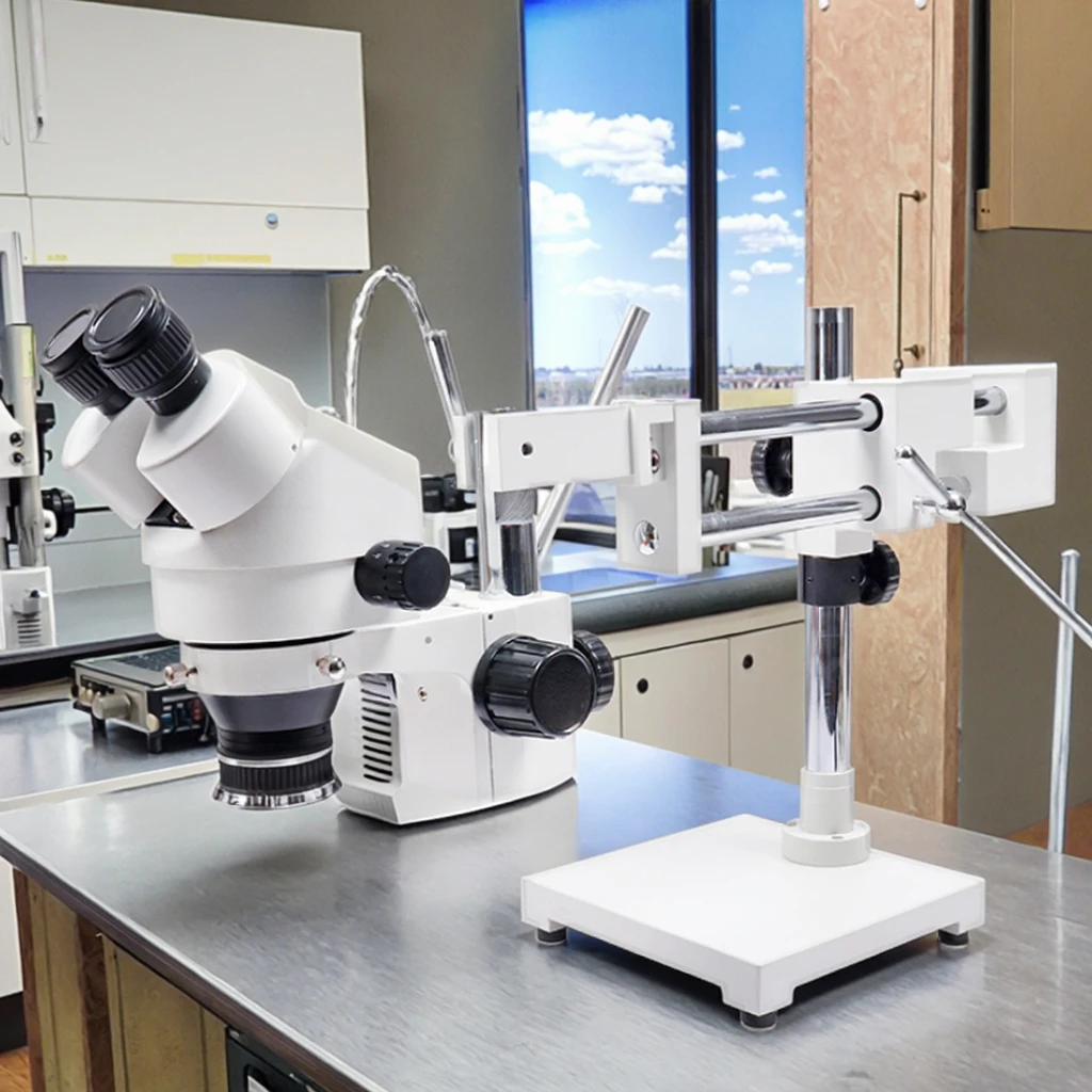 Hot Best-selling New Continuous Zoom Stereoscopic Small Continuous Zoom Double Arm Microscope Dental Microscope Autofocus