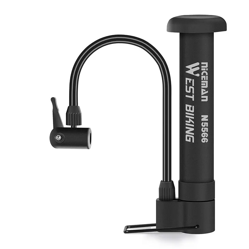 AliExpress West Biking WEST BIKING 80 PSI MTB Bicycle Pump Bike Manual Air Pump Balloon Tire Inflator Schrader Valve Floor Pump Cycling Accesories